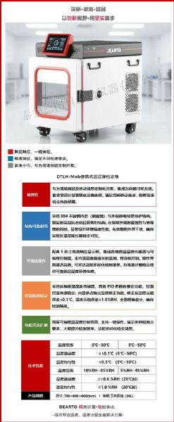 精 准计量丨DEARTO新品推荐 DTLH-Mob便携式温湿度检定箱